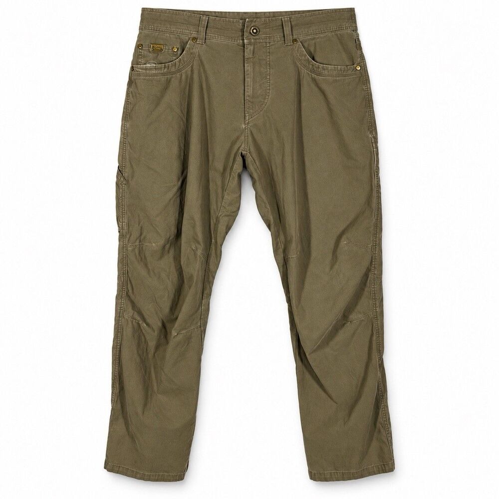 Kuhl Revolvr Mens 36X32 Khaki Hiking Pants Brown Uberkuhl Stretch Outdoor Work